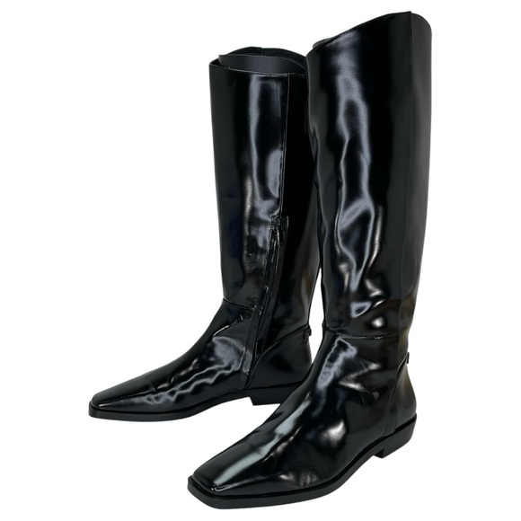 Sam Edelman Cesar Black Snip-Toe Knee High Womens Riding Boots Size 6.5M - Picture 13 of 15